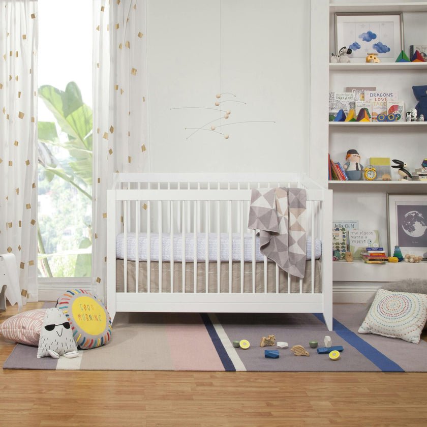 Sprout 4-in-1 Convertible Crib | w/Toddler Bed Conversion Kit in White
