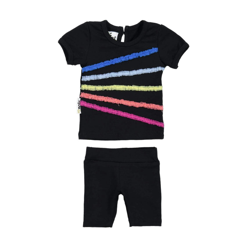Rainbow Tulle 2-Piece Top & Short Set