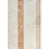 Raita Modern Distressed Stripe Machine-Washable Area Rug, White