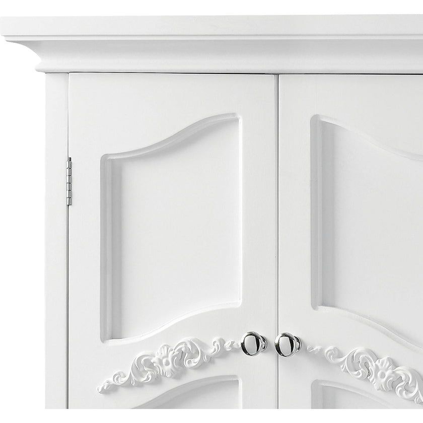 Versailles Wooden Wall Cabinet with 2 Shelves