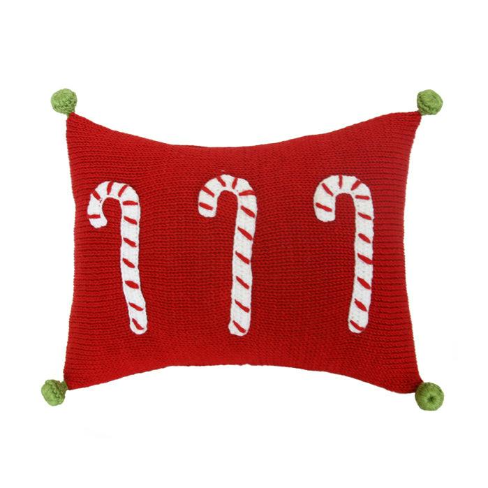 Candy Cane Mini Pillow, Red