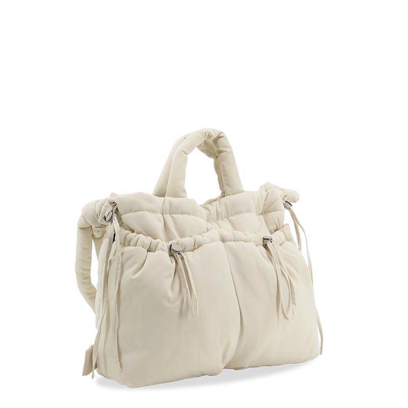 Puffy Tote in Beige