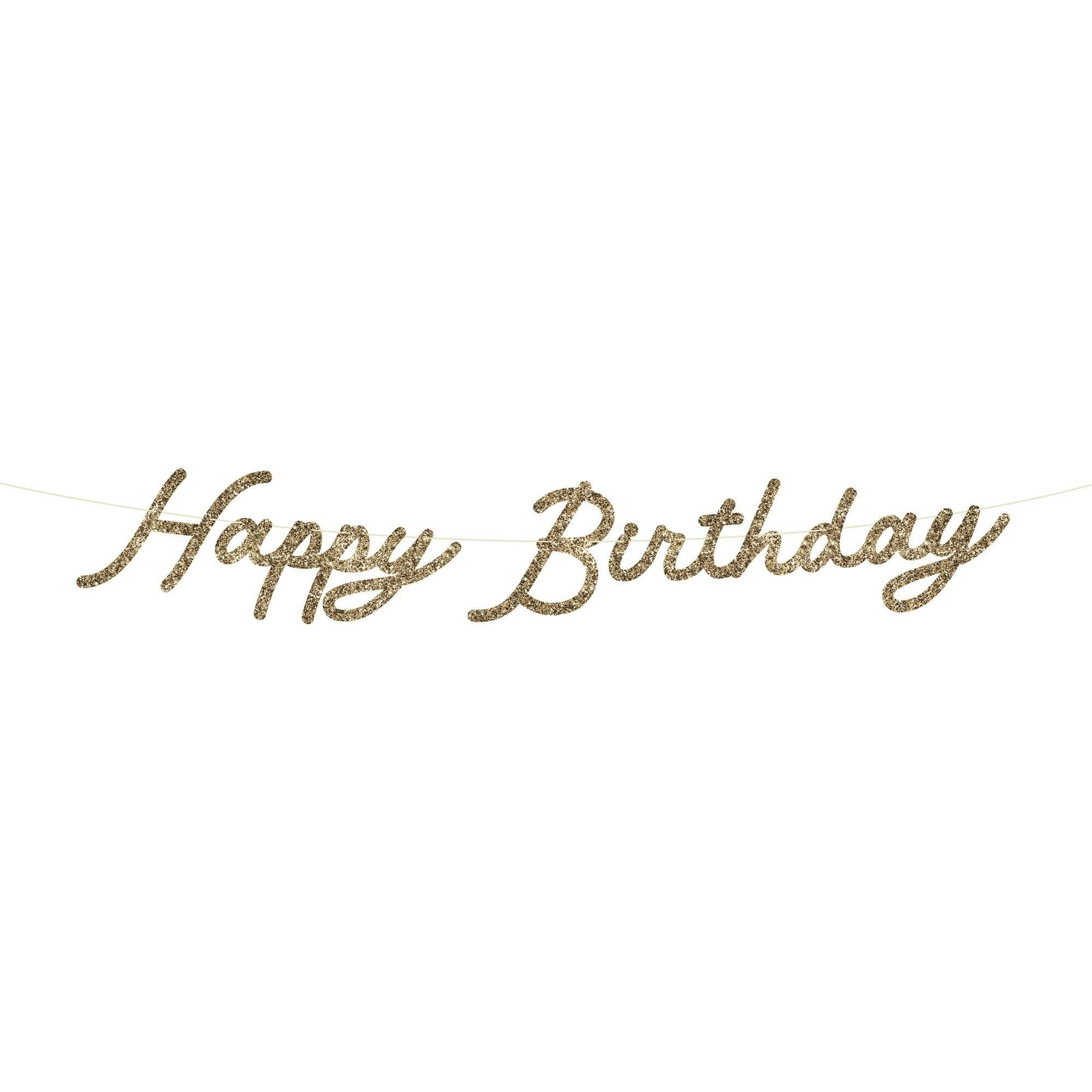Gold Happy Birthday Garland Set