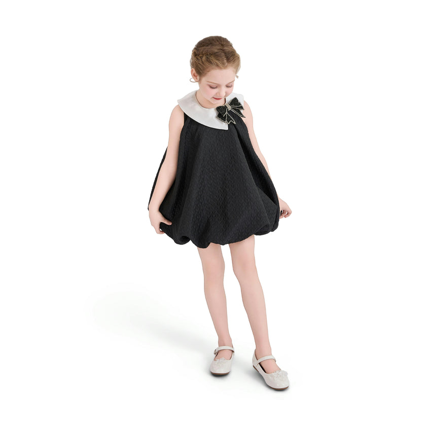 Black Stonelea Bow-Embellishment Dress
