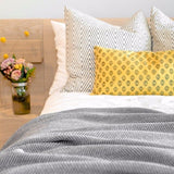 Cotton Sustainable Knit Throw Blanket - Herringbone