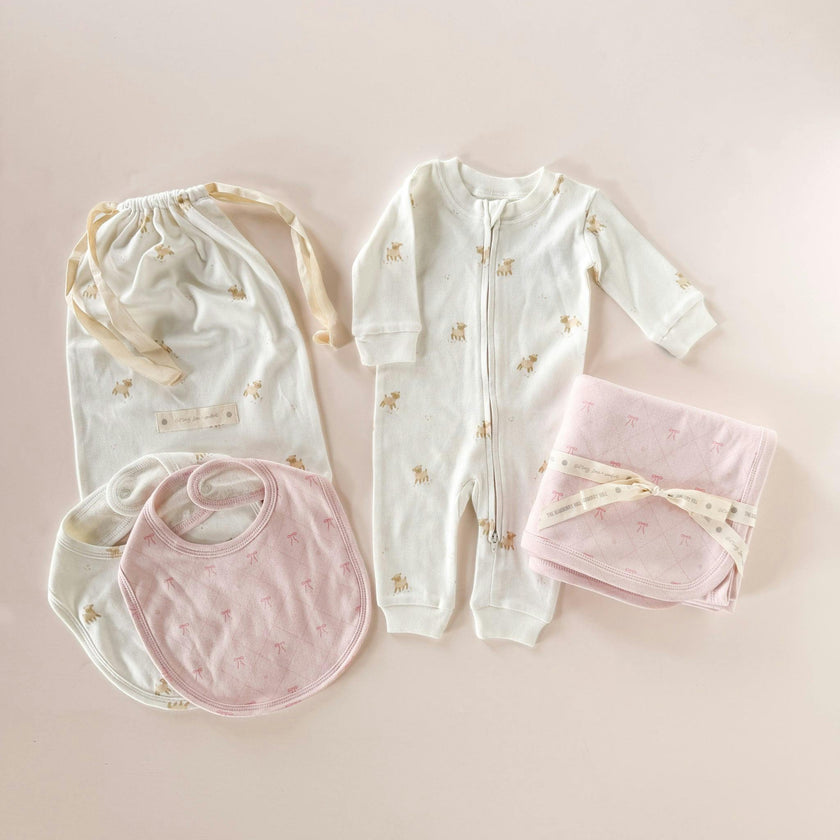Layette Gift Set - Lamb and Bow