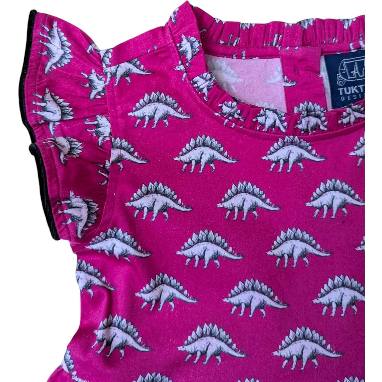 Dinos in Pink Ruffle Dress