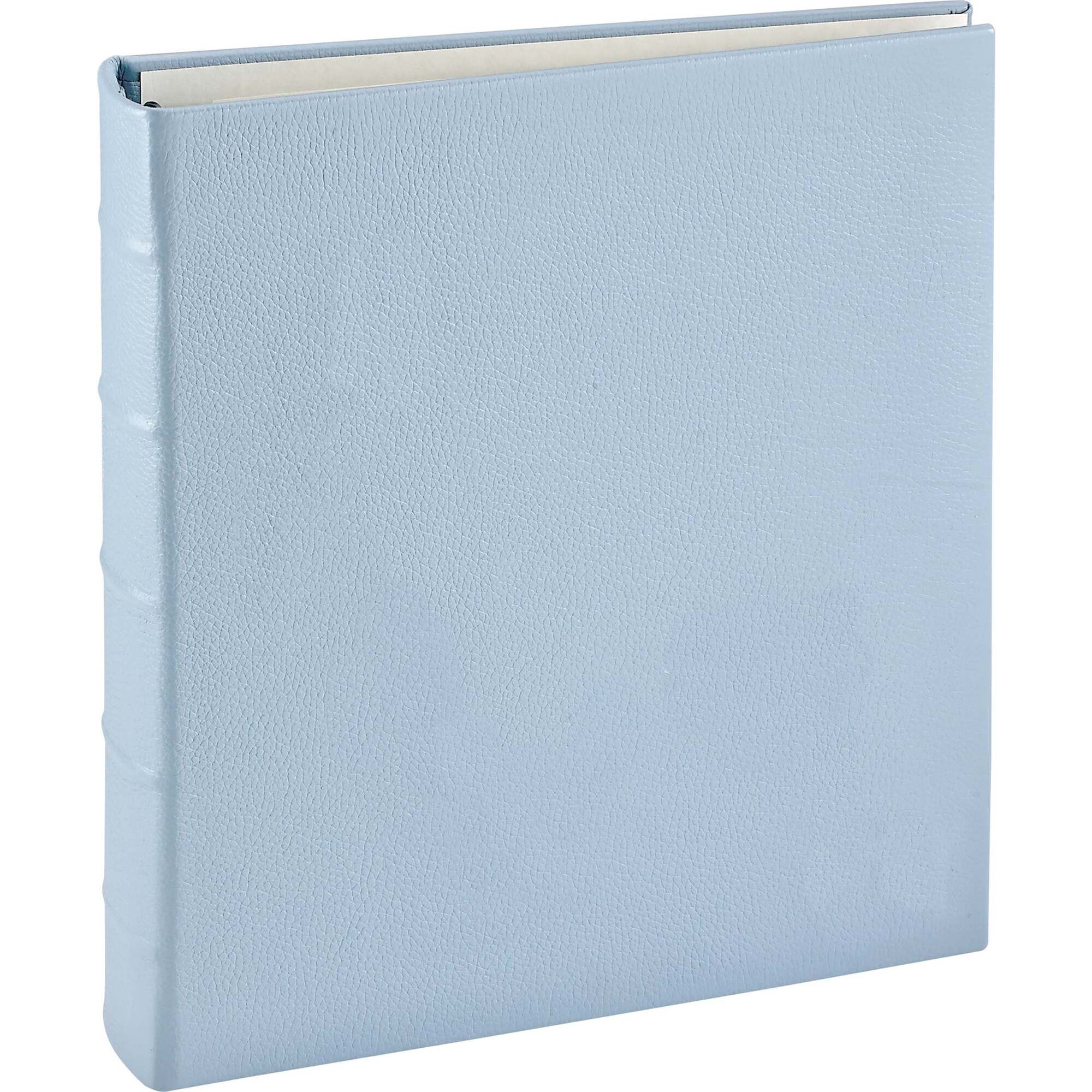 Large Clear Pocket Pebble Grain Leather Photo Album
