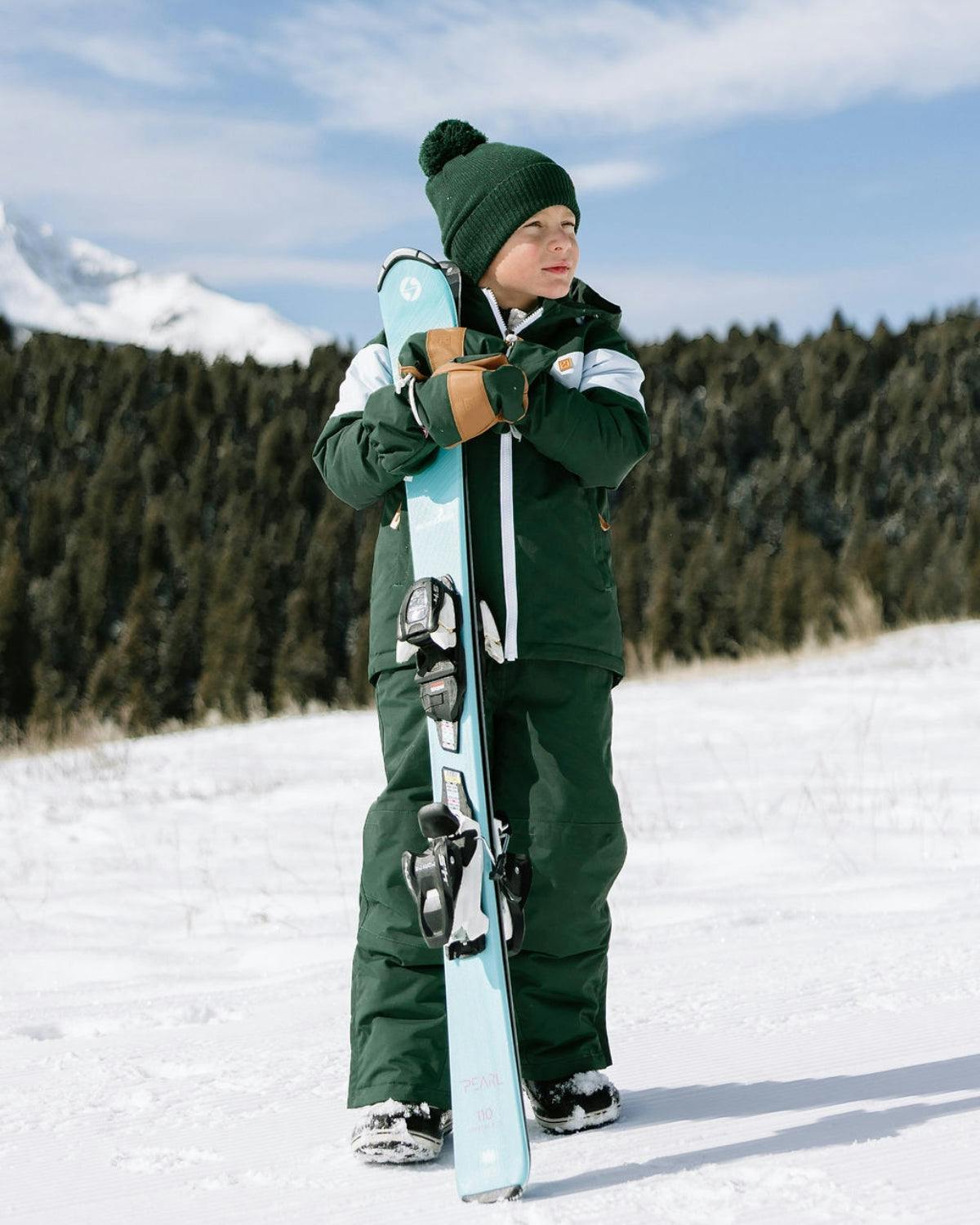 Kids Snow Pant in Ivy Green