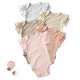 RORY 5-Pack Short Sleeve Ruffle Bodysuits