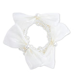 Pearl Bow Scrunchie Set
