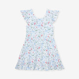 Gail Tie Back Ruffled Twirl Dress