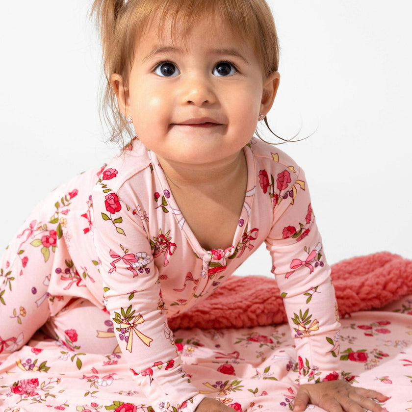Bows & Blooms Bamboo Convertible Footie