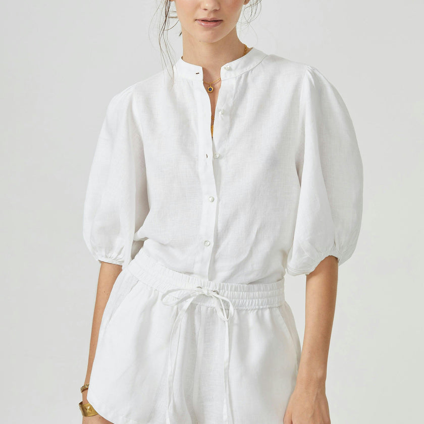 Bubble Linen Shirt - Off White