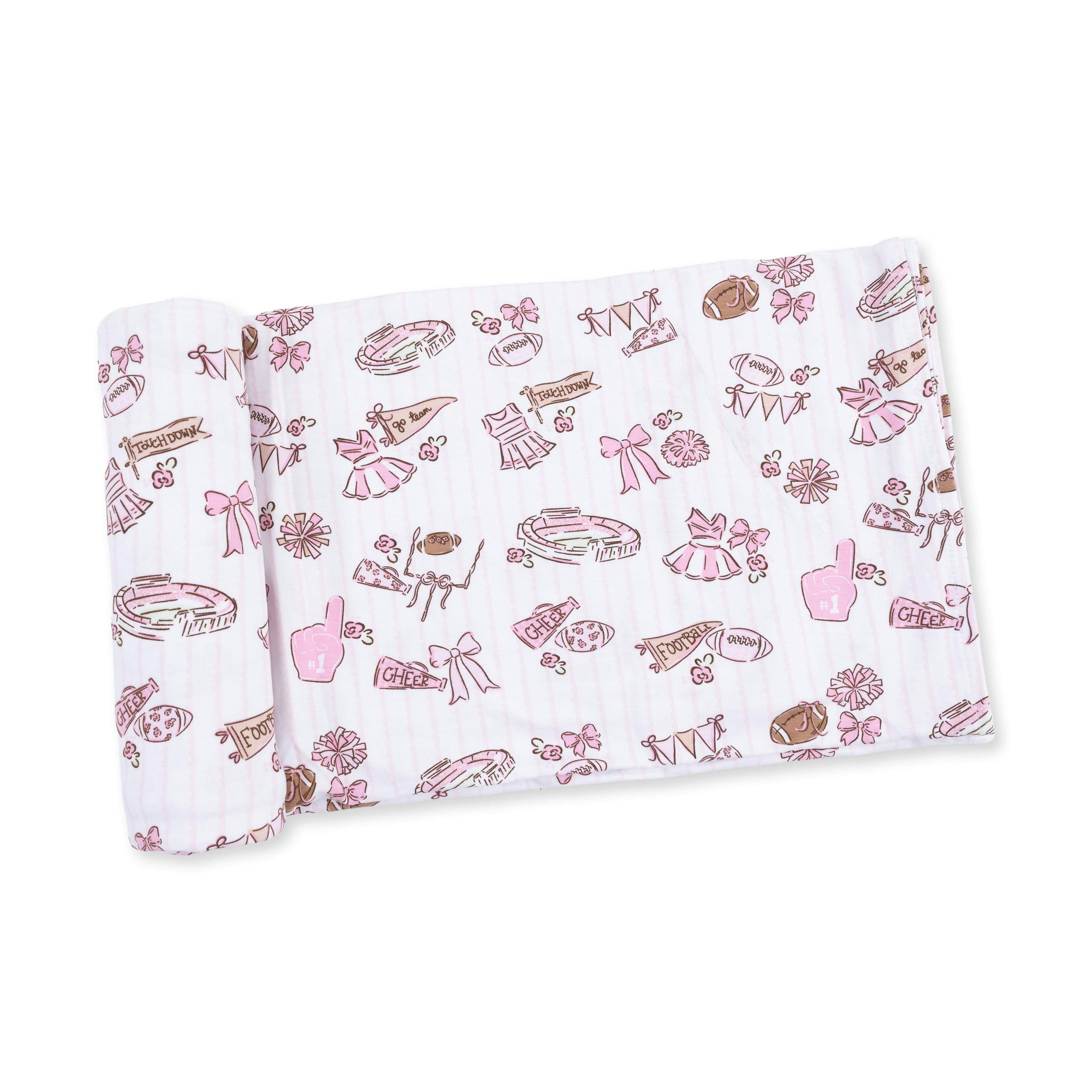 Football Cheer Nursery - Swaddle Blanket