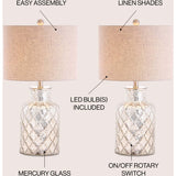 Alvord 24.5" LED Glass Table Lamp