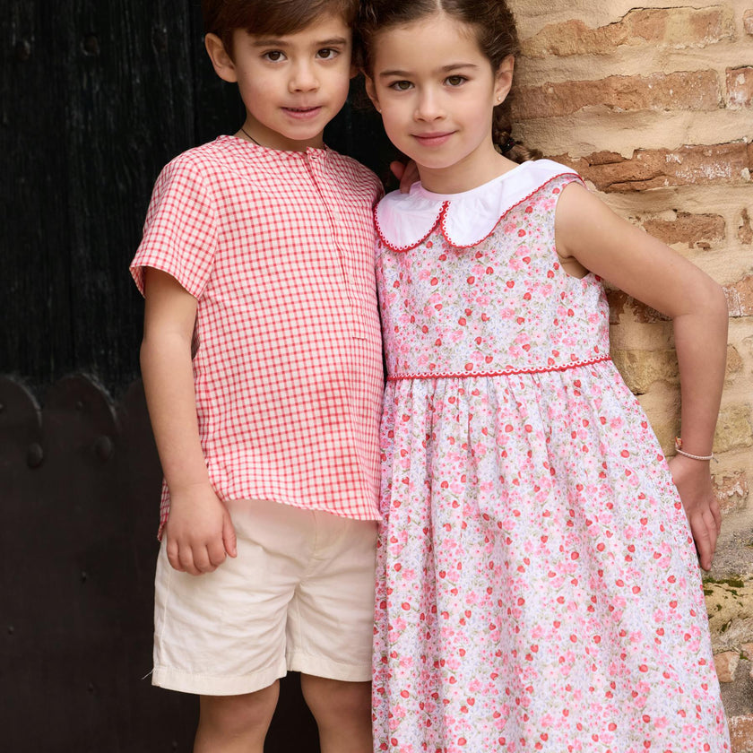 Lorena Dress Strawberry Print