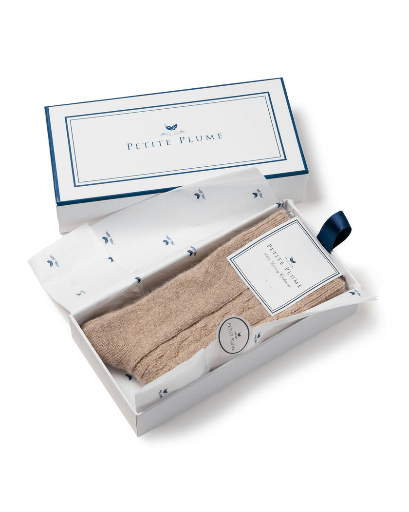 Women's Cashmere Socks in Camel