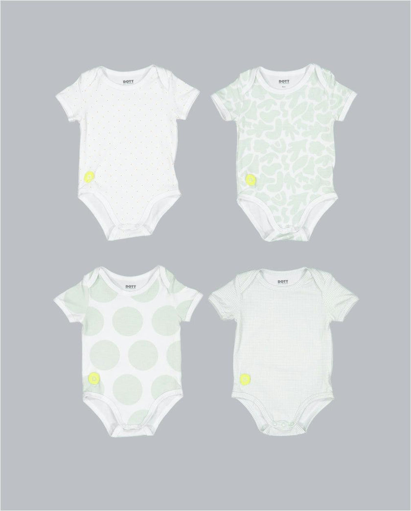 Baby Boy Short Sleeve 4pc Onesie Set