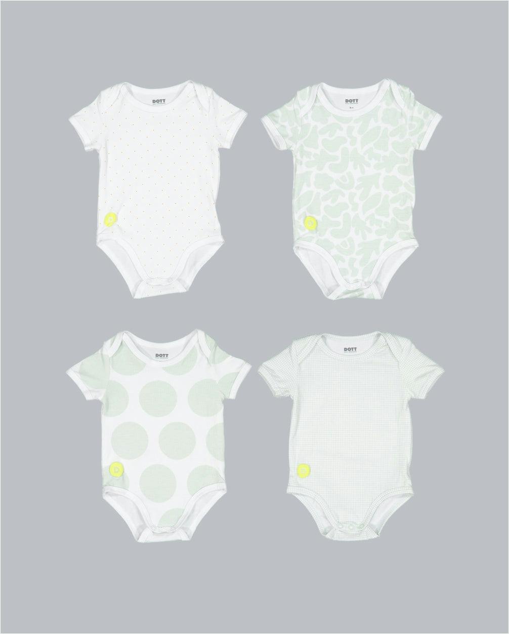 Baby Boy Short Sleeve 4pc Onesie Set