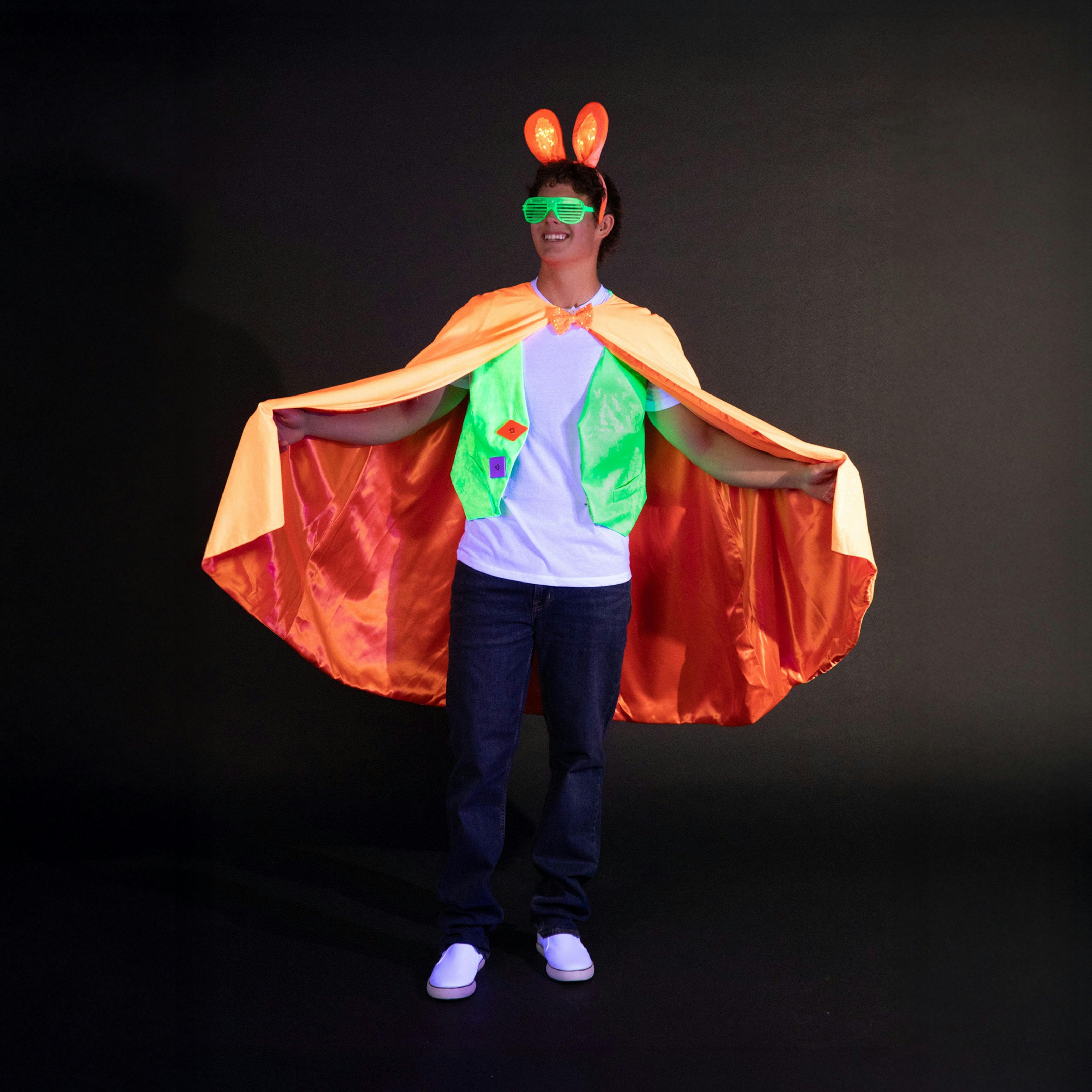 Jr Star Orange Glow Child Cape