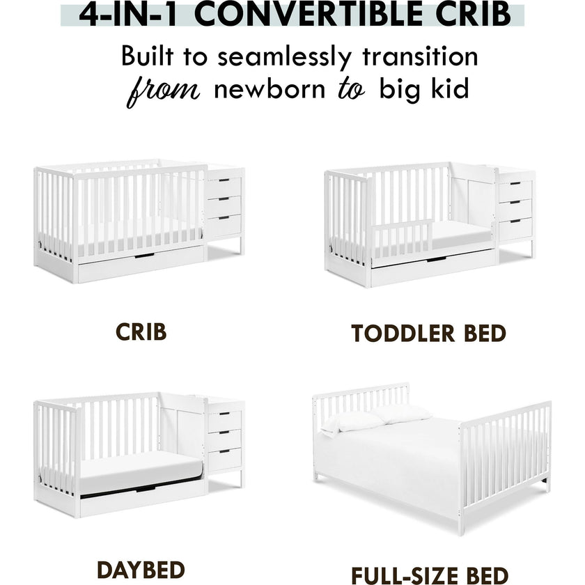 Colby 4-In-1 Convertible Crib & Changer Combo
