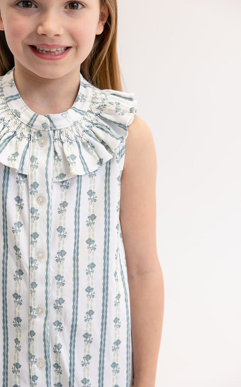 Molly Anne Sleeveless Dress in Scallop Stripe