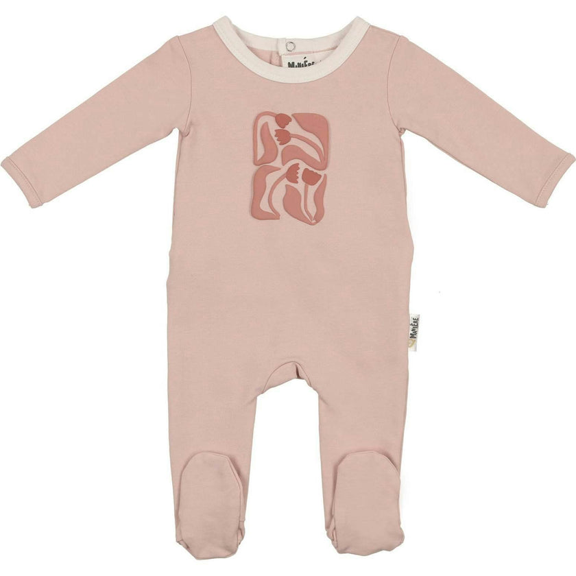 Puff Paint Flower Footie and Beanie Set