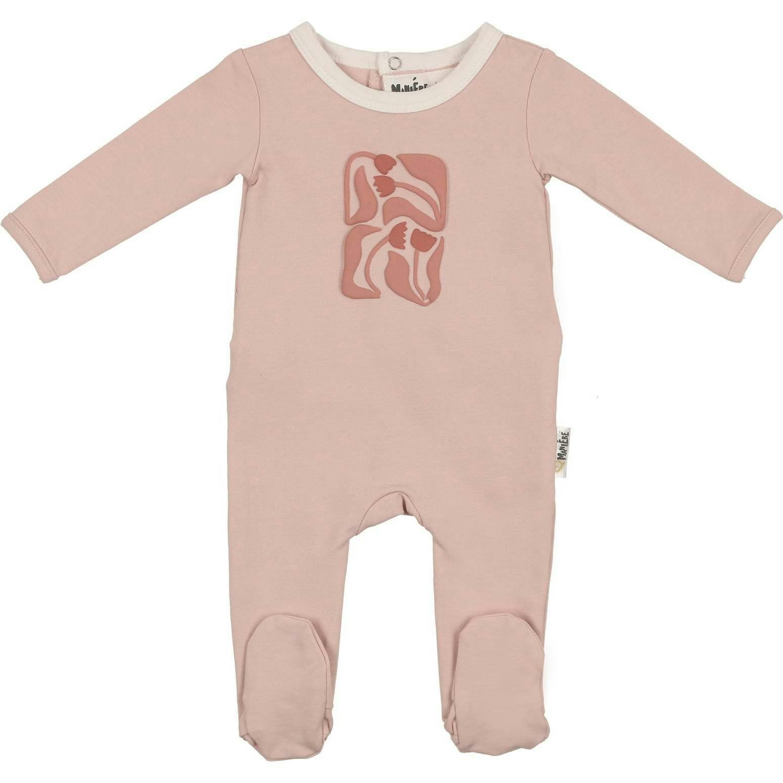 Puff Paint Flower Footie and Beanie Set