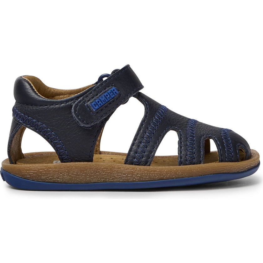 Bicho First Walker T-strap Sandals, Blue