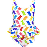 Asami Print Sleeveless Ruffle Waist One-Piece Swimsuit