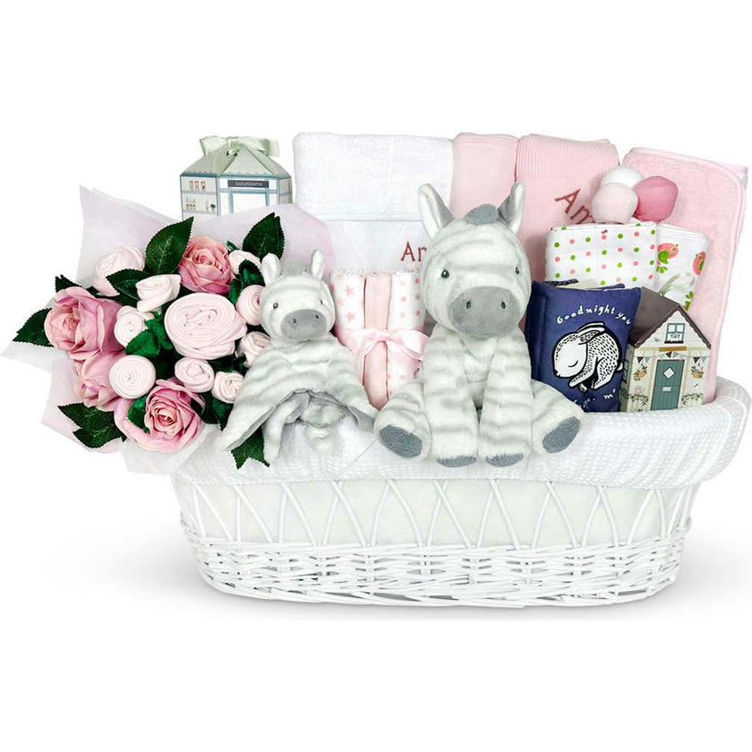 Personalized Zachery Moses Basket Baby Hamper