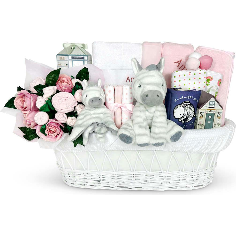 Personalized Zachery Moses Basket Baby Hamper