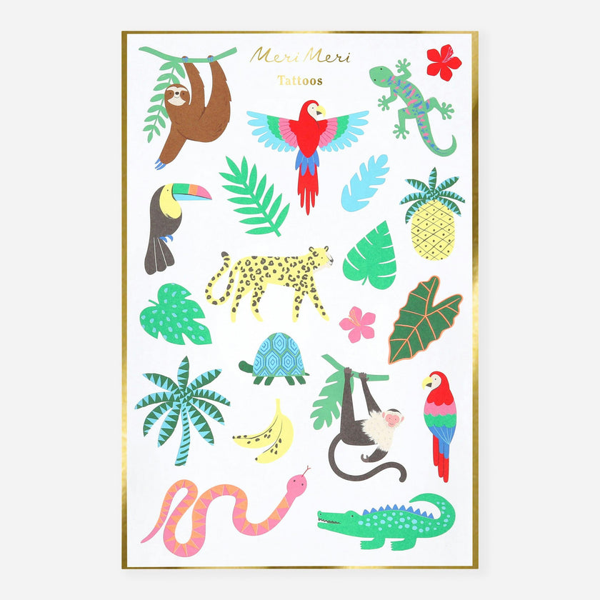 Jungle Jamboree Temporary Tattoos