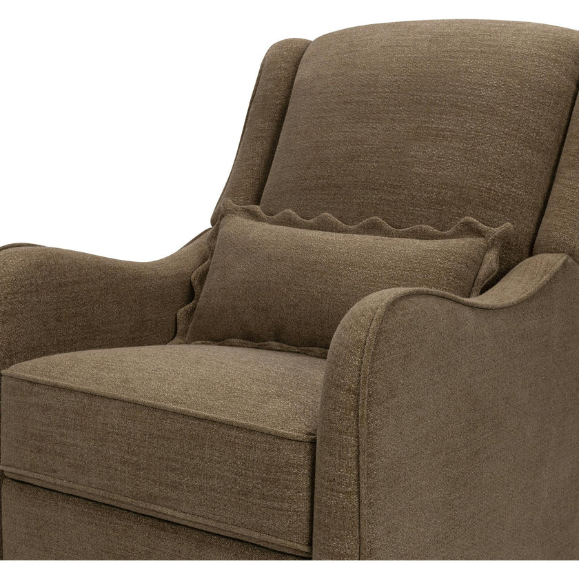Devon Recliner and Swivel Glider in Performance Truffle Eco-Basketweave