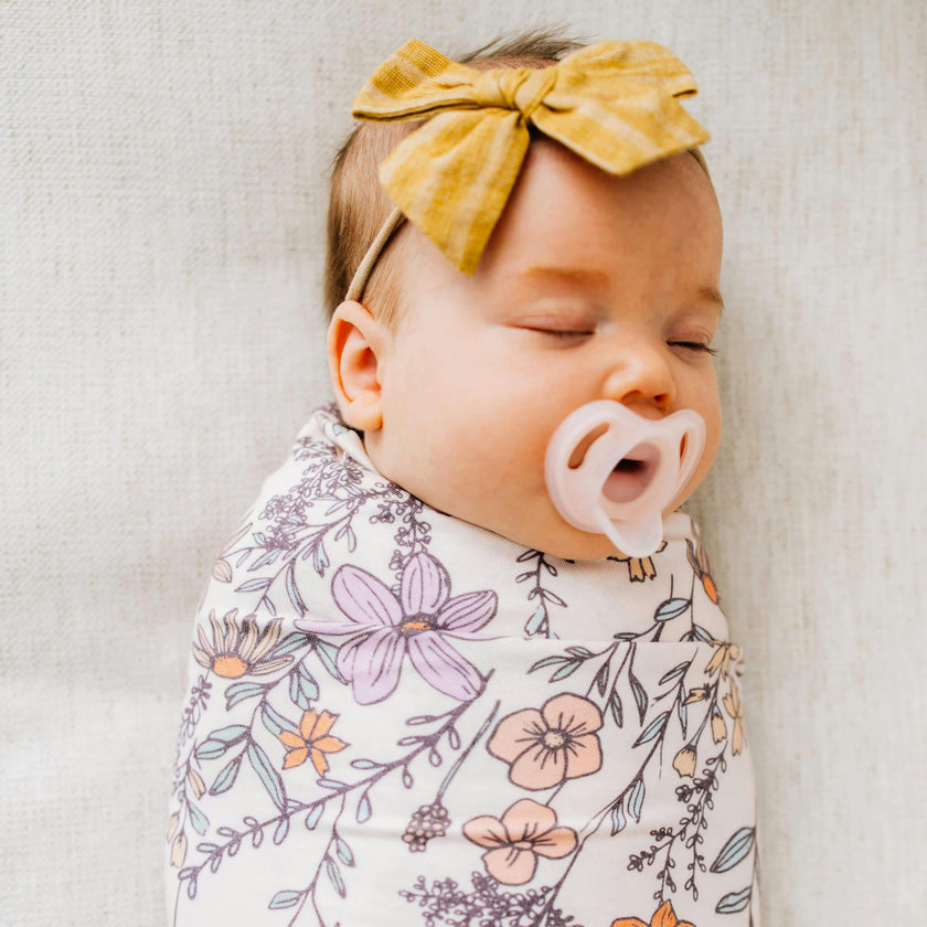 Knit Swaddle Blanket - Flora