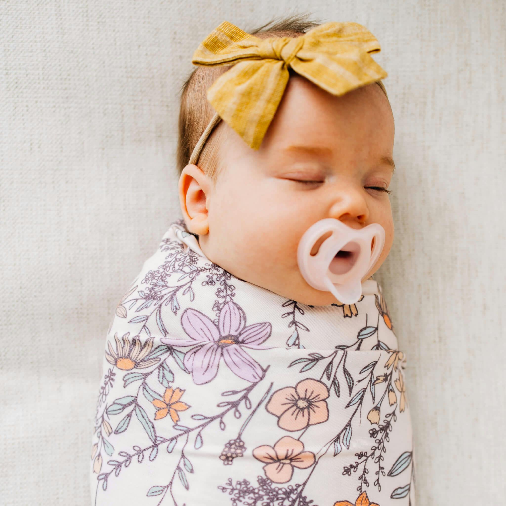 Knit Swaddle Blanket - Flora