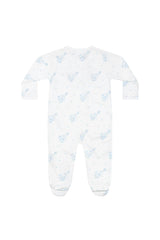 Blue Elephant Zipper Footie