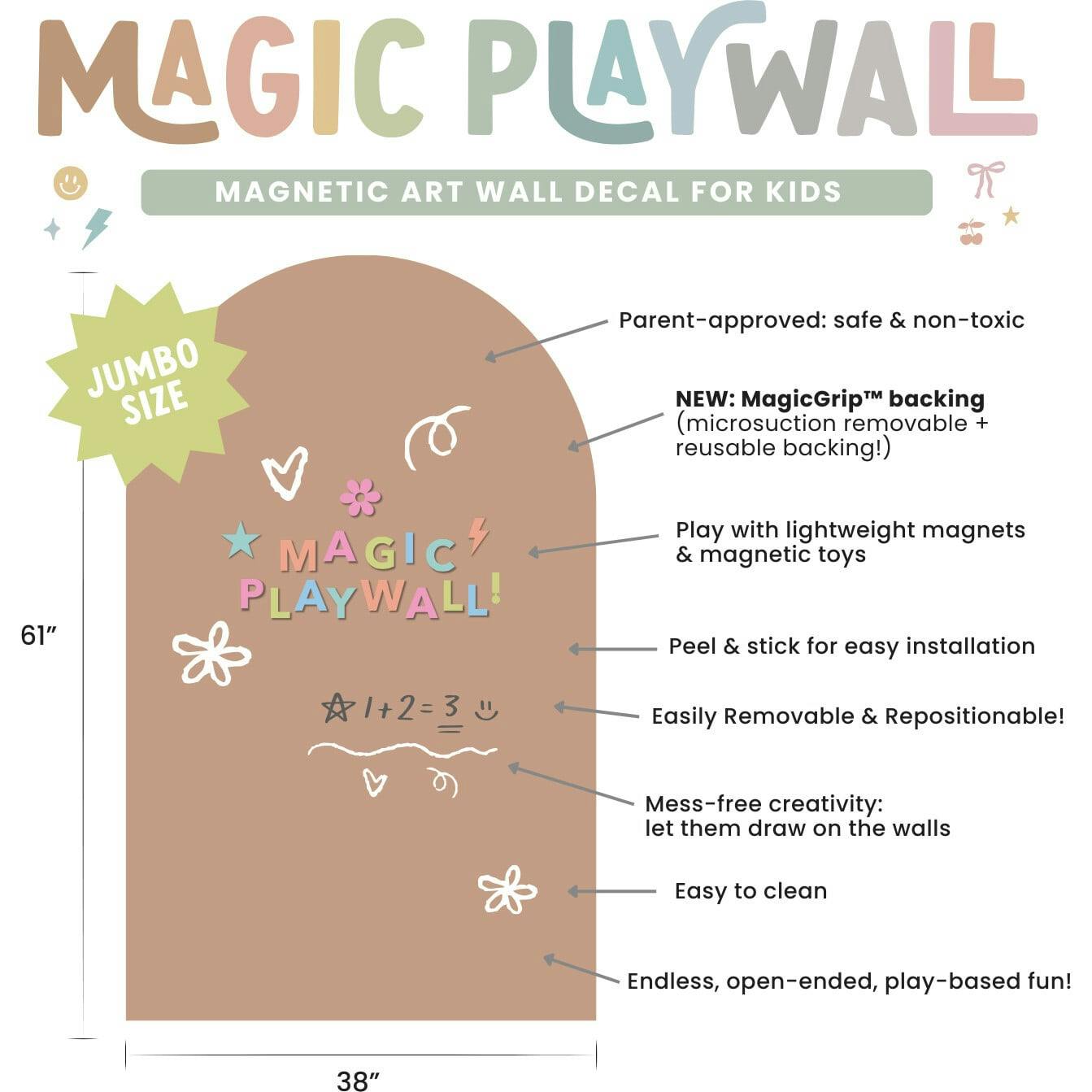 JUMBO Magic Playwall - Arch Magnetic Wall Decal for Kids