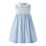 Blue Stripe Smocked Dress and Bloomers