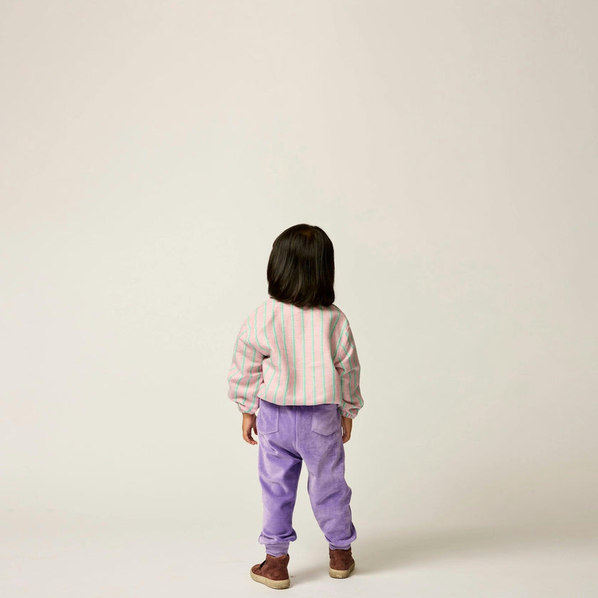 Velour Weekend Jogger in Violet