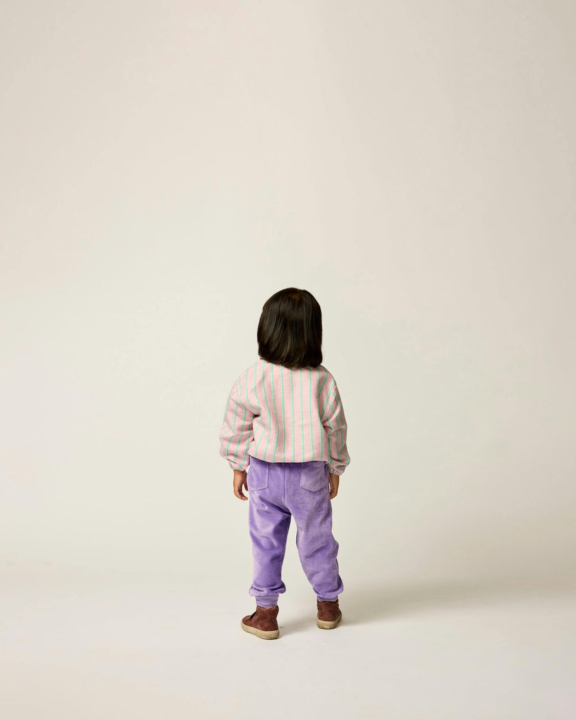 Velour Weekend Jogger in Violet