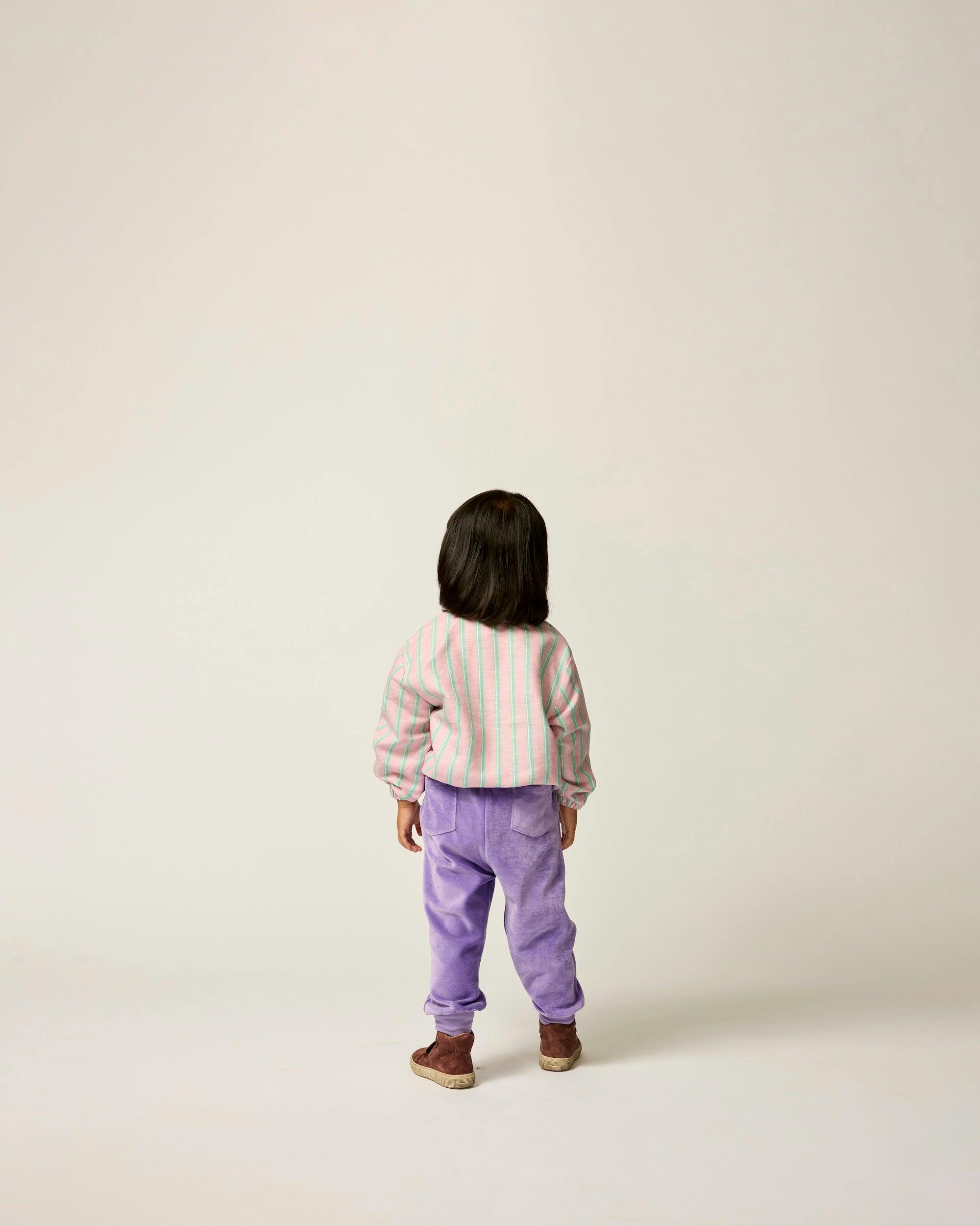 Velour Weekend Jogger in Violet