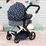 Bayer Design Dolls: Pram Xeo - Blue & White Stars