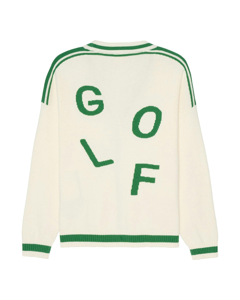 Emily Varsity Cardigan - Golf