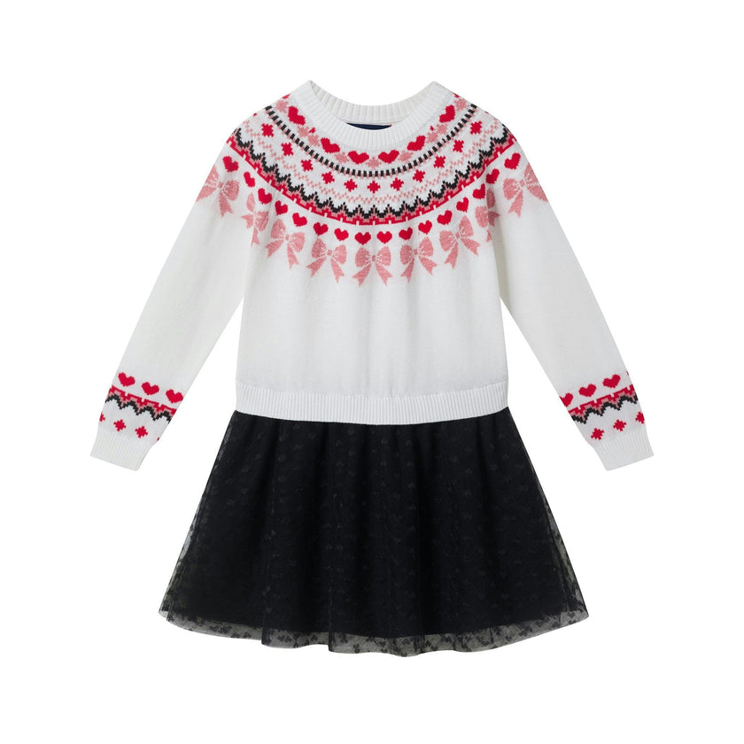 Girls Fair Isle Sweater Dress | Hearts & Bows