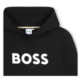 Black Hooded Logo Sweatshirt