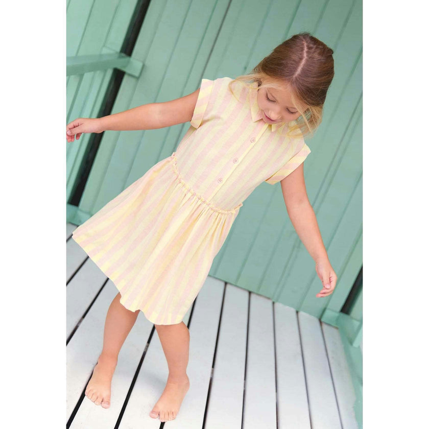 BONTON Citrus Stripe Clem Swing Dresses