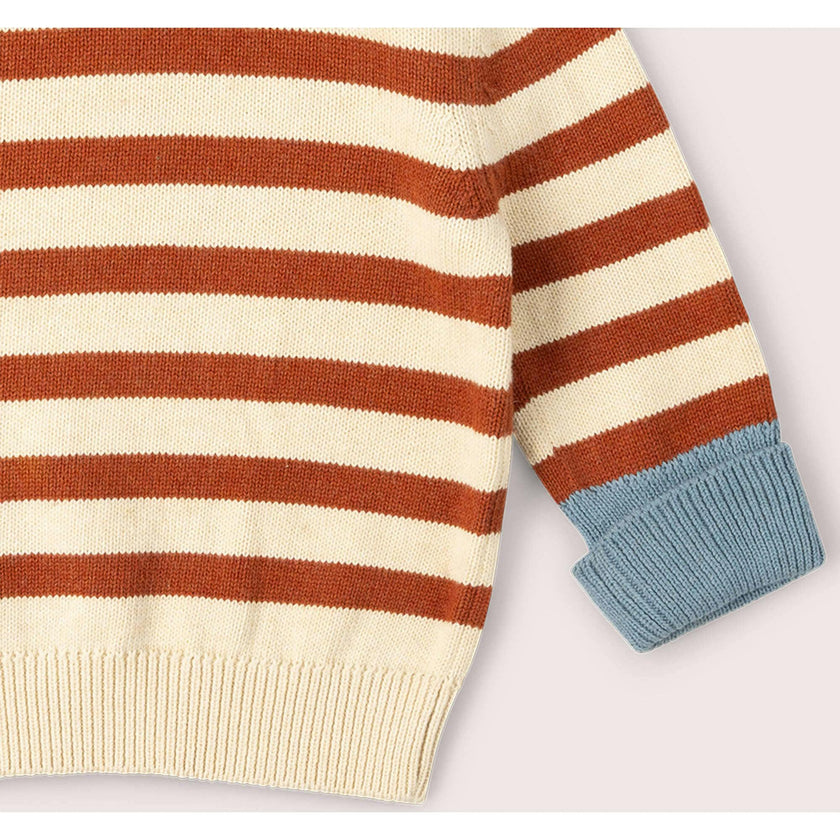 Ginger Striped Knitted Jumper, Red