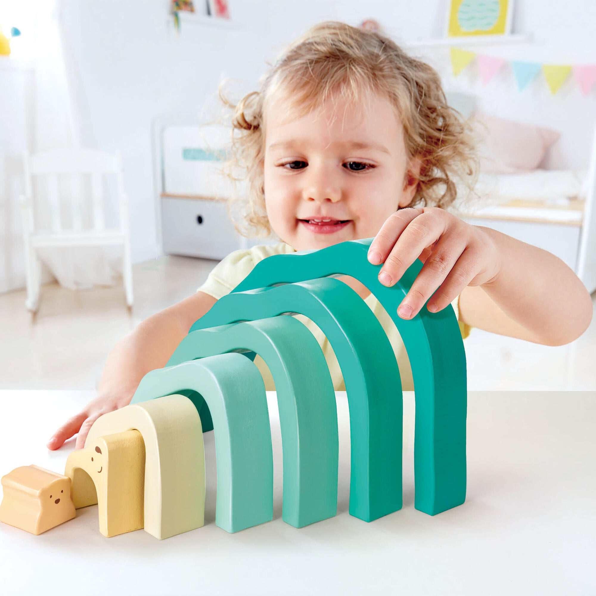 Hape: Arctic Polar Stacking Blocks - Wooden Nesting Toy